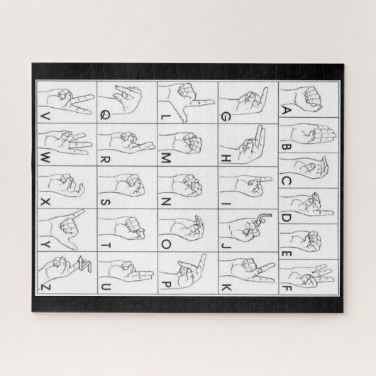 SIGN LANGUAGE-Rätsel Puzzle (Horizontal)