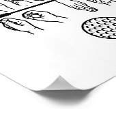 Sign Language Talk Birdie To Me Funny Golf Golfer Poster (Ecke)