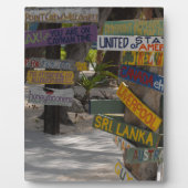 Sign Post Rum Point Grand Cayman Fotoplatte (Vorderseite)