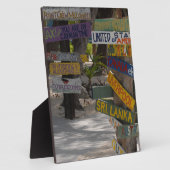 Sign Post Rum Point Grand Cayman Fotoplatte (Seite)