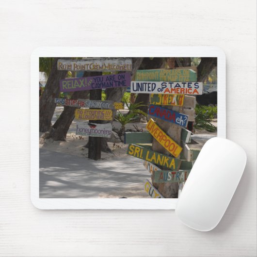 Sign Post Rum Point Grand Cayman Mousepad (Mit Mouse)