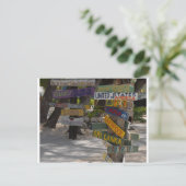 Sign Post Rum Point Grand Cayman Postkarte (Stehend Vorderseite)