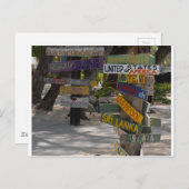 Sign Post Rum Point Grand Cayman Postkarte (Vorne/Hinten)