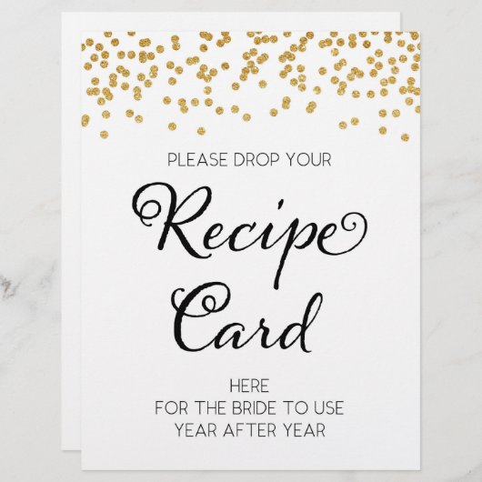 SIGN Rezept für die Braut, Bridal & Polterabend (Vorne/Hinten)