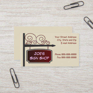 Sign Shop Real Anwesen Agent Business Card Visitenkarte