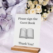 Sign the Guest Book clear Acrylschild
