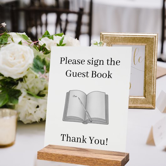 Sign the Guest Book clear Acrylschild
