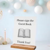 Sign the Guest Book clear Acrylschild
