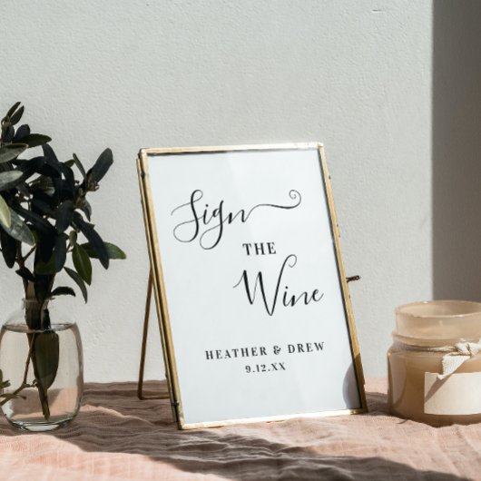 Sign The Wine Milestone Gästebuch Wedding Bridal