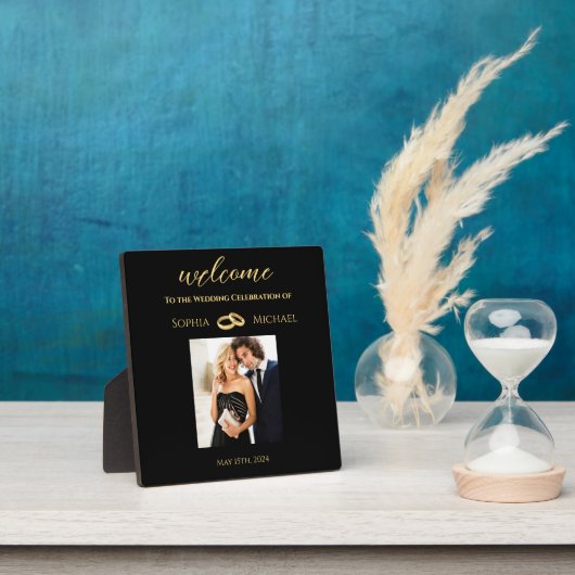 Sign-up für Schwarz und Gold-Foto Fotoplatte (InSitu)