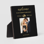 Sign-up für Schwarz und Gold-Foto Fotoplatte (Vorderseite)