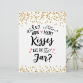 SIGN Wie viele Küsse sind im Glas? (Stehend Vorderseite)