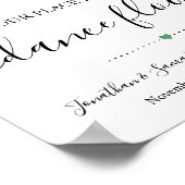 Sign Your Sign für Hochzeitsfeiern Poster (Ecke)