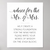 Signa A Jenga Piece Wedding Guest Book Poster (Vorne)