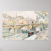 Signac's Tugboat in Pont Neuf, Paris Poster (Vorne)