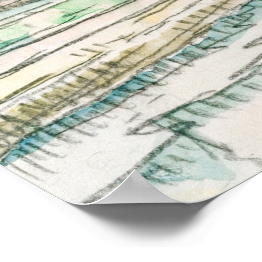 Signac's Tugboat in Pont Neuf, Paris Poster (Ecke)