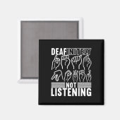 Signage Language Deaf Awareness 1 Magnet (Vorderseite/Rückseite)