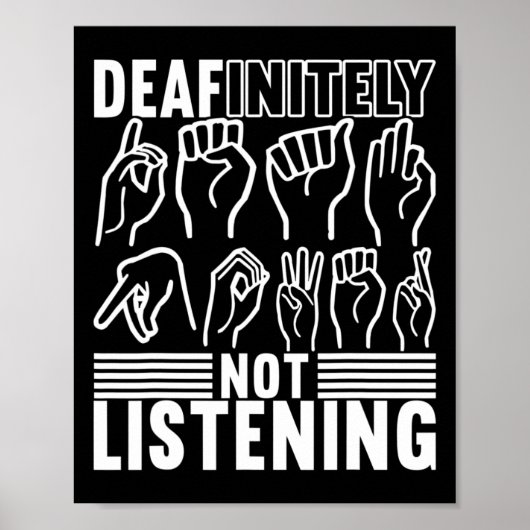 Signage Language Deaf Awareness 1 Poster (Vorne)