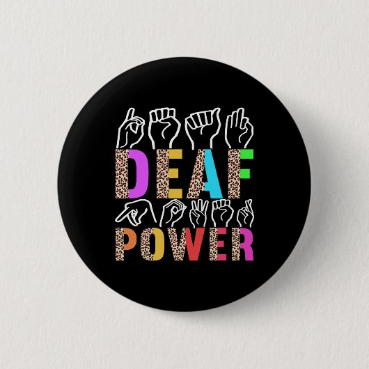 Signage Language Deaf Awareness 3 Button (Vorderseite)