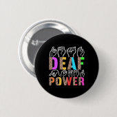 Signage Language Deaf Awareness 3 Button (Vorne & Hinten)