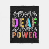 Signage Language Deaf Awareness 3 Fleecedecke (Vorderseite)