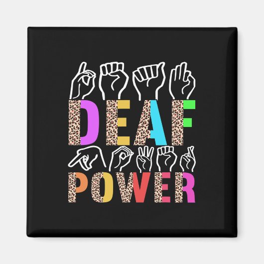 Signage Language Deaf Awareness 3 Magnet (Vorne)