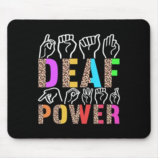 Signage Language Deaf Awareness 3 Mousepad (Vorne)