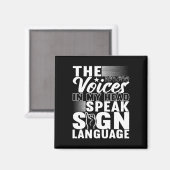 Signage Language Deaf Awareness 5 Magnet (Vorderseite/Rückseite)