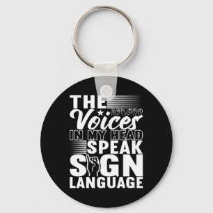 Signage Language Deaf Awareness 5 Schlüsselanhänger