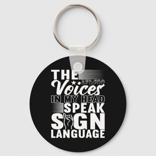 Signage Language Deaf Awareness 5 Schlüsselanhänger (Vorderseite)