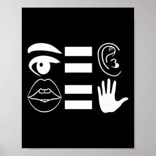 Signage Language Deaf Awareness 6 Poster