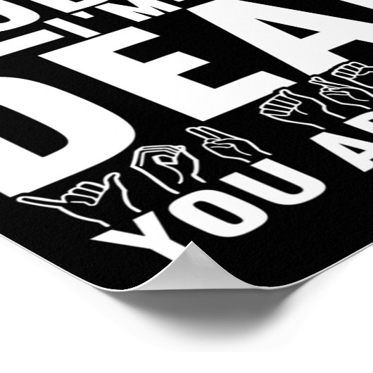 Signage Language Deaf Awareness 8 Poster (Ecke)