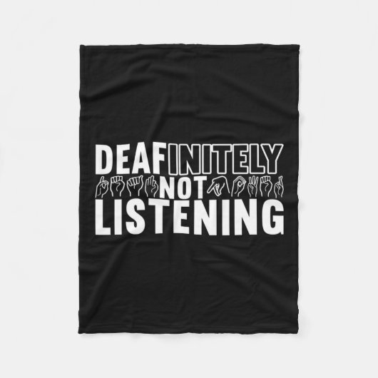 Signage Language Deaf Awareness 9 Fleecedecke (Vorderseite)