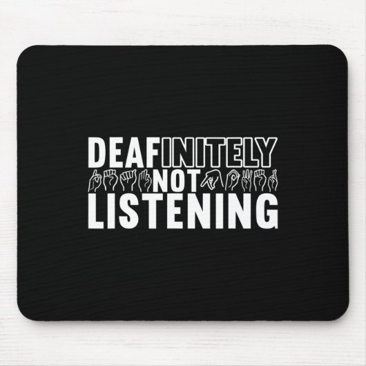 Signage Language Deaf Awareness 9 Mousepad (Vorne)