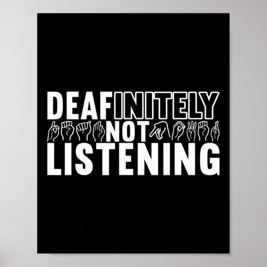 Signage Language Deaf Awareness 9 Poster (Vorne)