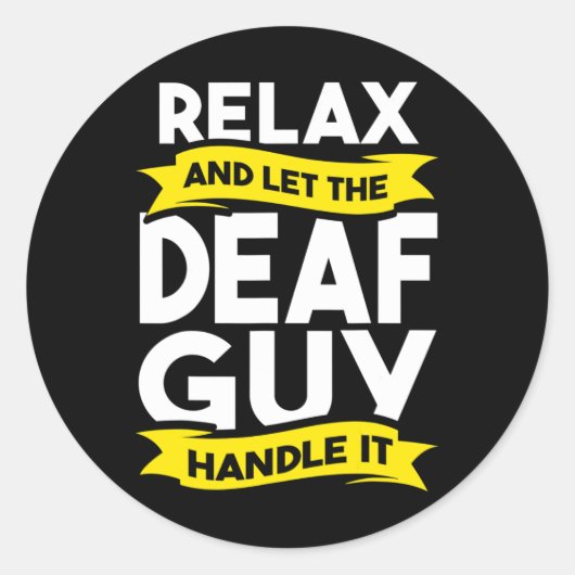 Signage Language Deaf Awareness Anhörung Verlust u Runder Aufkleber (Vorderseite)