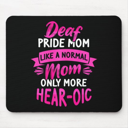 Signage Language Deaf Awareness ASL und Deaf Pride Mousepad (Vorne)