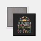 Signage Language Deaf Awareness Kindness ASL Langu Magnet (Vorderseite/Rückseite)