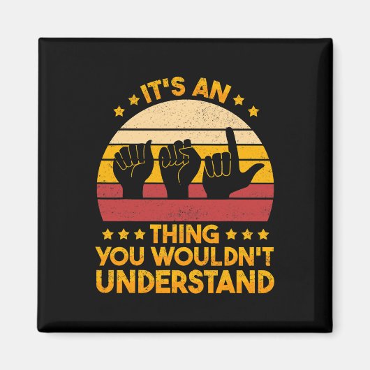 Signage Language Deaf Awareness und ASL 1 Magnet (Vorne)