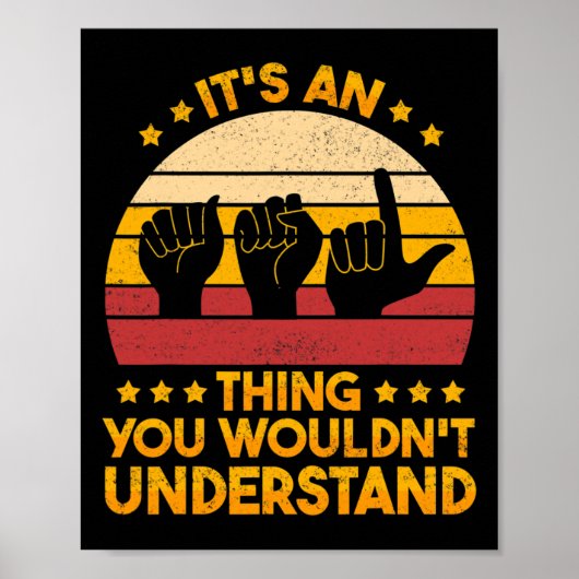 Signage Language Deaf Awareness und ASL 1 Poster (Vorne)