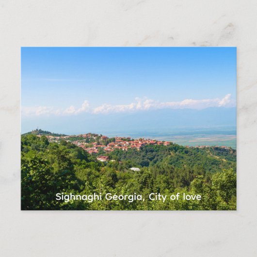 Signagi Sighnaghi Georgia, Stadt der Liebe Postkarte (Vorderseite)