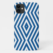 Signal Blue Moods Diamond Chevrons Case-Mate iPhone Hülle (Rückseite)