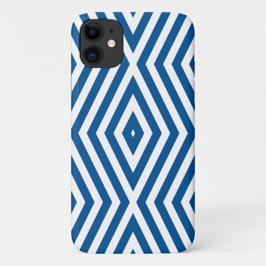 Signal Blue Moods Diamond Chevrons Case-Mate iPhone Hülle (Rückseite)