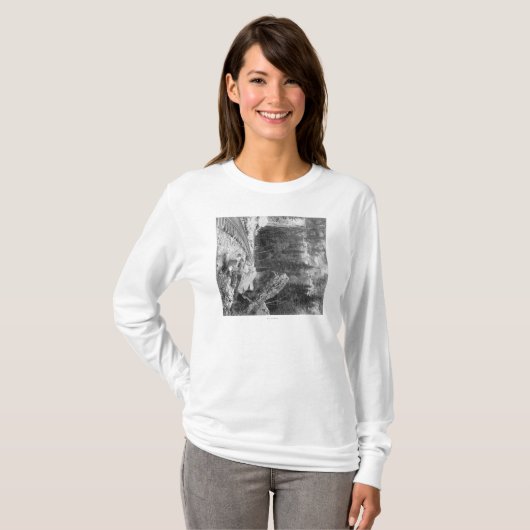 Signal-Felsen nahe Bahnstrecke-Fotografie T-Shirt (Vorne ganz)