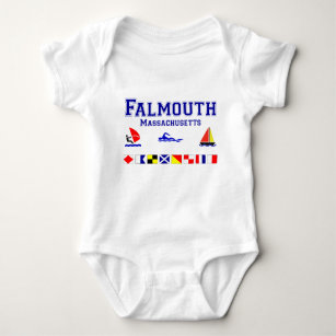 Signal-Flagge Falmouths MA Baby Strampler