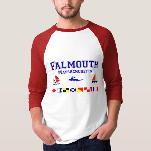 Signal-Flagge Falmouths MA T-Shirt (Vorderseite)