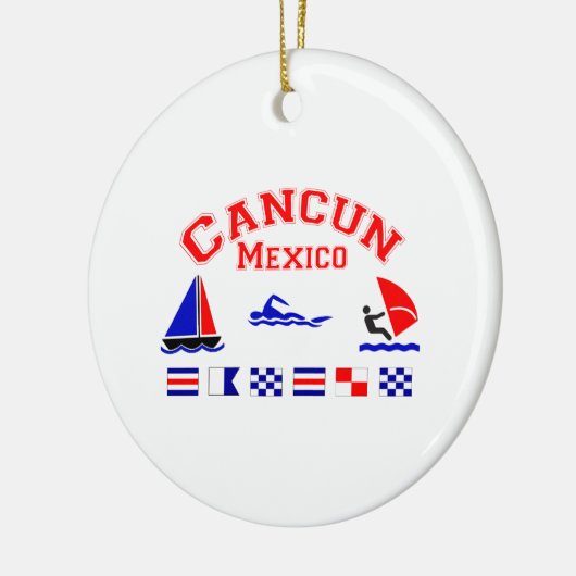 Signal-Flaggen Cancun Mexiko Keramikornament (Links)