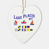 Signal-Flaggen des Lake Placid-NY Keramikornament (Links)