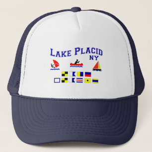 Signal-Flaggen des Lake Placid-NY Truckerkappe