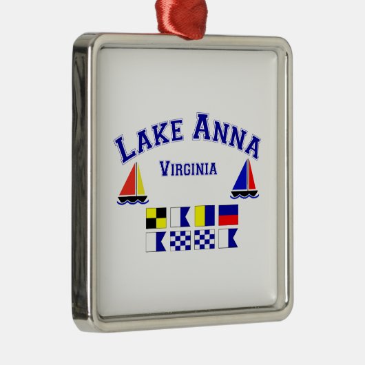 Signal-Flaggen See-Annas VA Silbernes Ornament (Rechts)